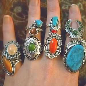 Boho Fashion Ring Set of 8